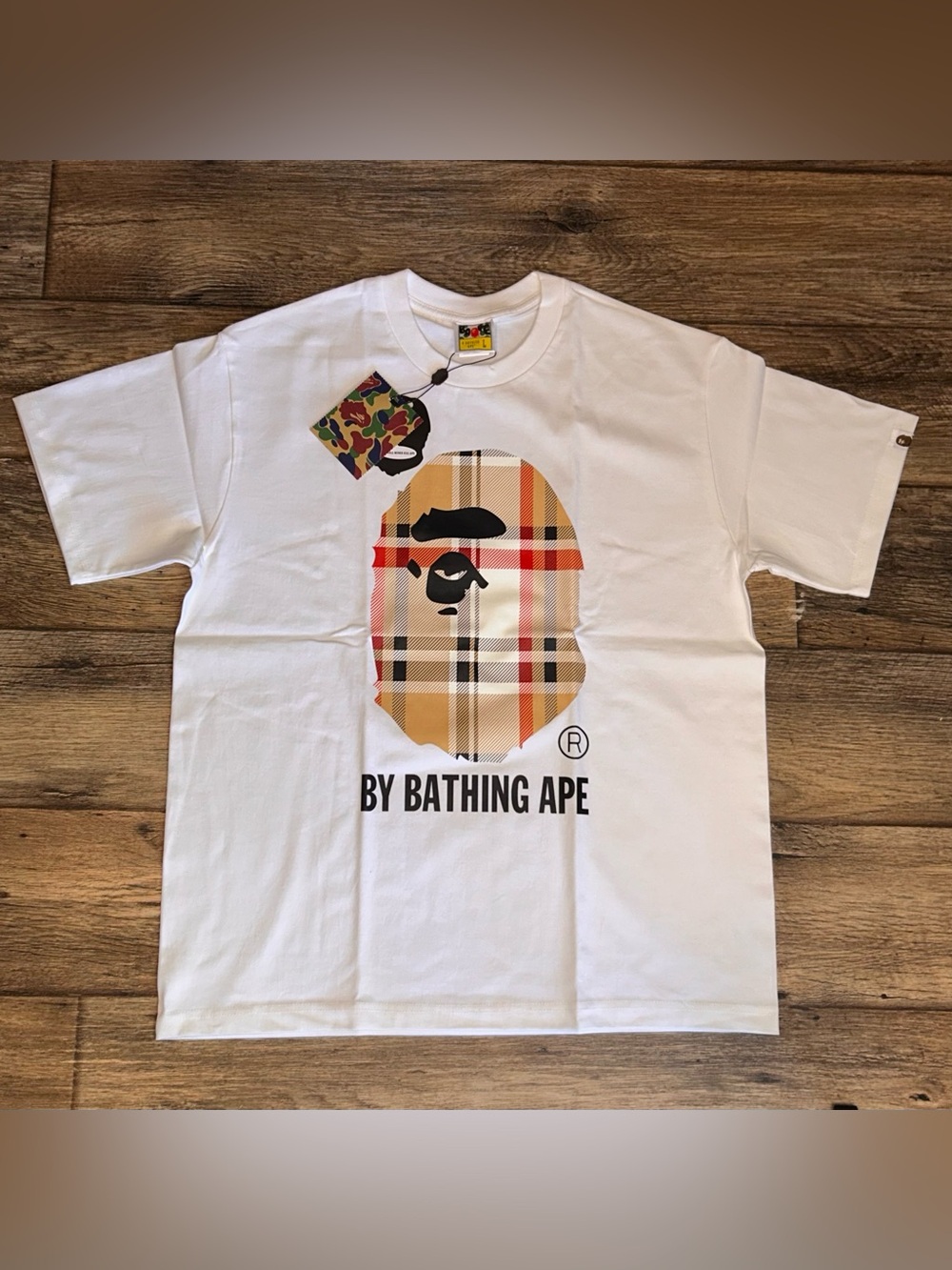 🔴Bape Check By Bathing Ape Tee 🔥🔥 Size L 🦧 New With Tags❗️